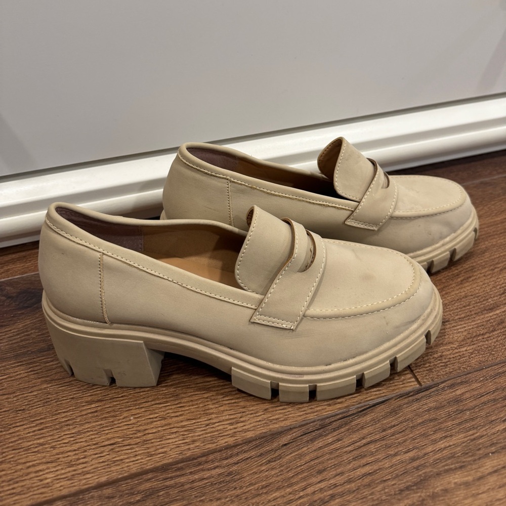 Tan loafers